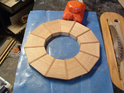 This picture shows a dry fit ring, which I always do before gluing up.
